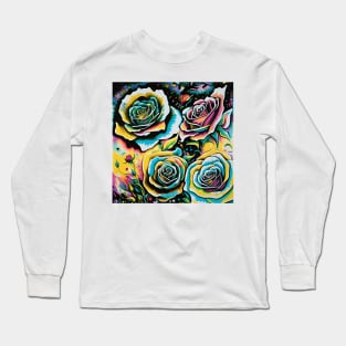 Bright and Colorful Flowers Long Sleeve T-Shirt